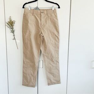 Eddie Bauer NWT Slightly Curvy High Rise Slim Straight Tan Pants • Sz 2
